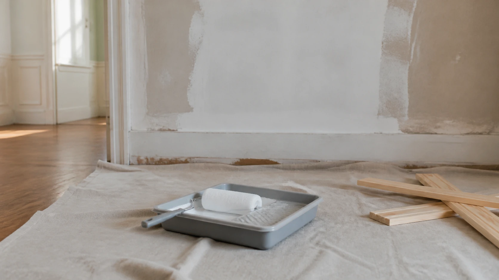 Pièce de maison en rénovation